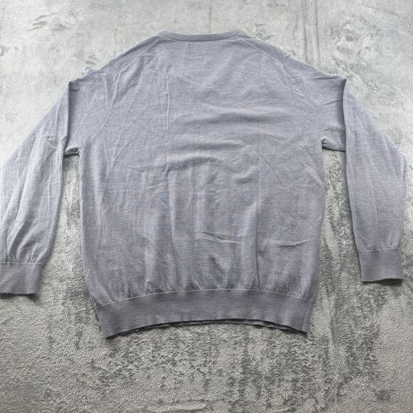 LE 31 Par Simons Pullover Sweater Mens XXL V-Neck Light Blue Tight Knit Preppy - Picture 3 of 6